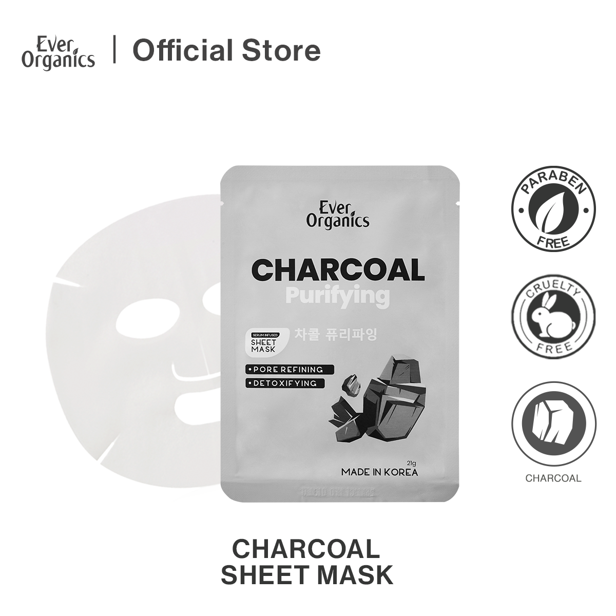 Ever Organics Charcoal Sheet Mask