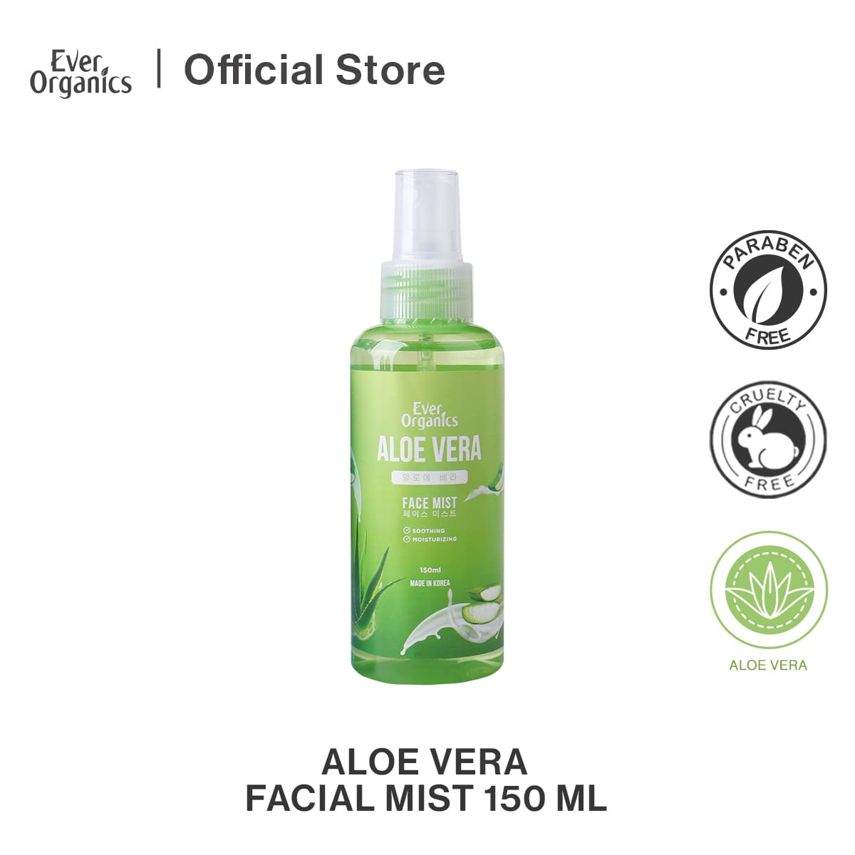 Ever Organics Aloe Vera Facial Mist – 150ml