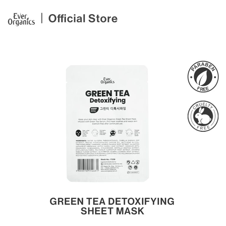 EO GREEN TEA DETOXIFYING SHEET MASK 1