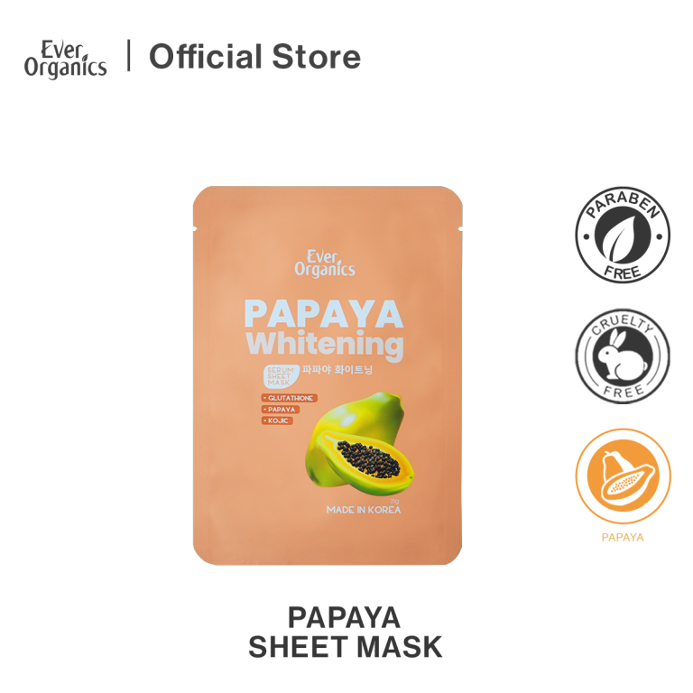 EO PAPAYA WHITENING SERUM SHEET MASK