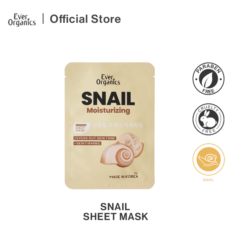 EO SNAIL MOISTURIZING SERUM INFUSED SHEET MASK