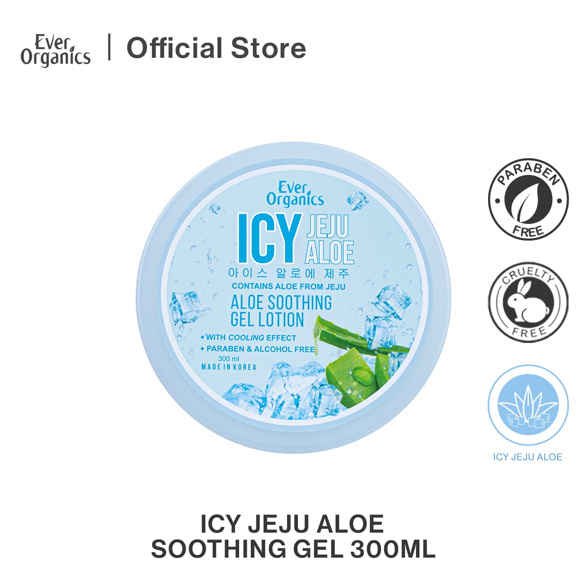 Ever Organics Icy Jeju Aloe Soothing Gel 300ml