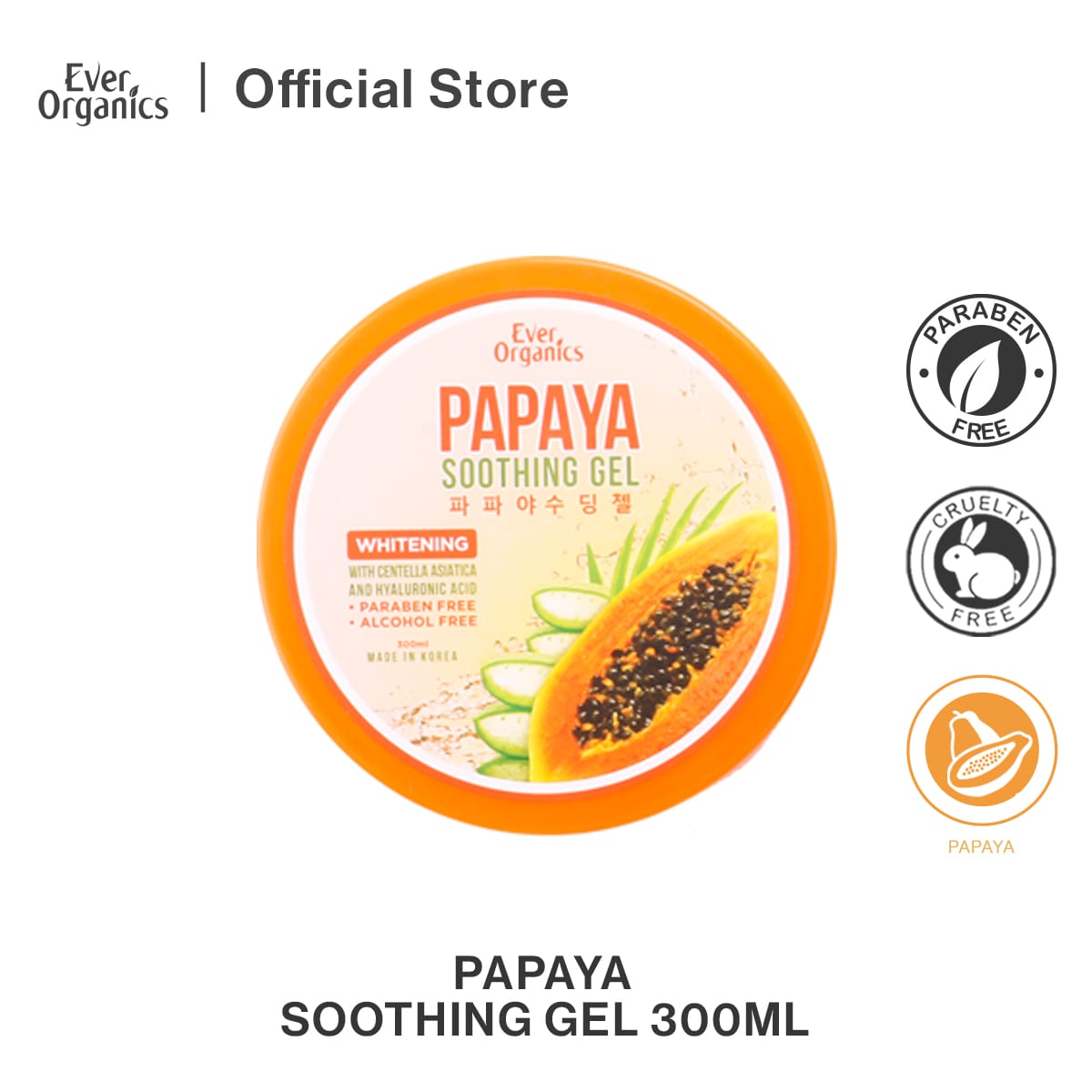 Ever Organics Papaya Soothing Gel 300ml