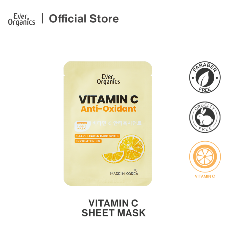 EO VITAMIN C ANTI-OXIDANT SERUM INFUSED SHEET MASK