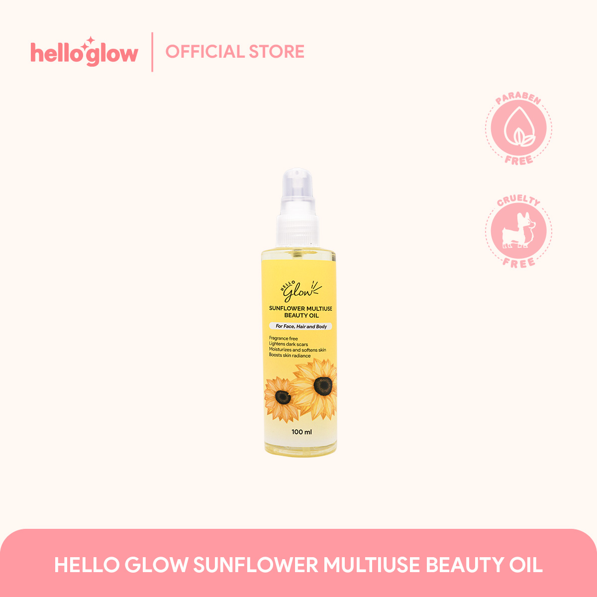 HELLO GLOW SUNFLOWER MULTIUSE BEAUTY OIL 100ML