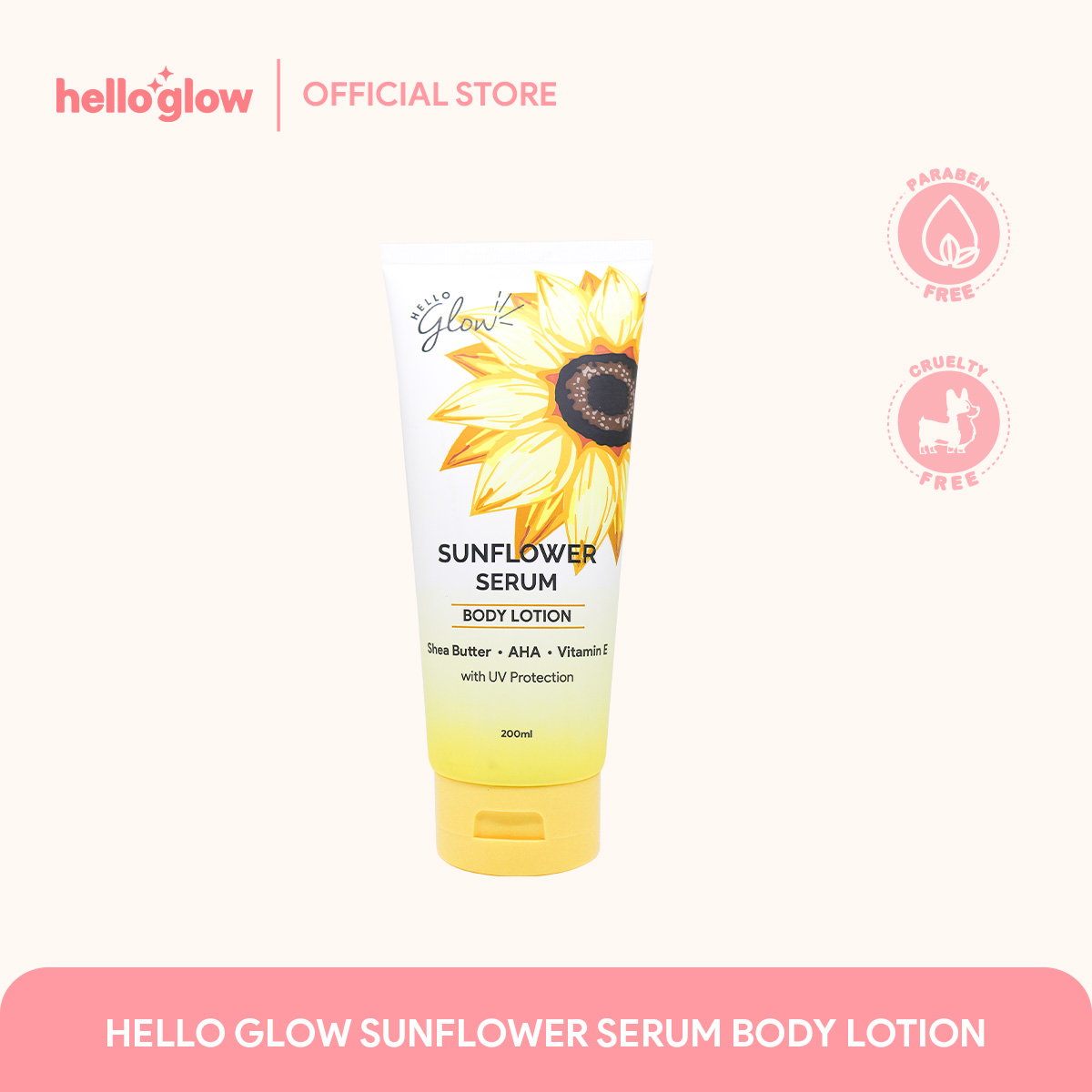 HELLO GLOW SUNFLOWER SERUM BODY LOTION 200ML