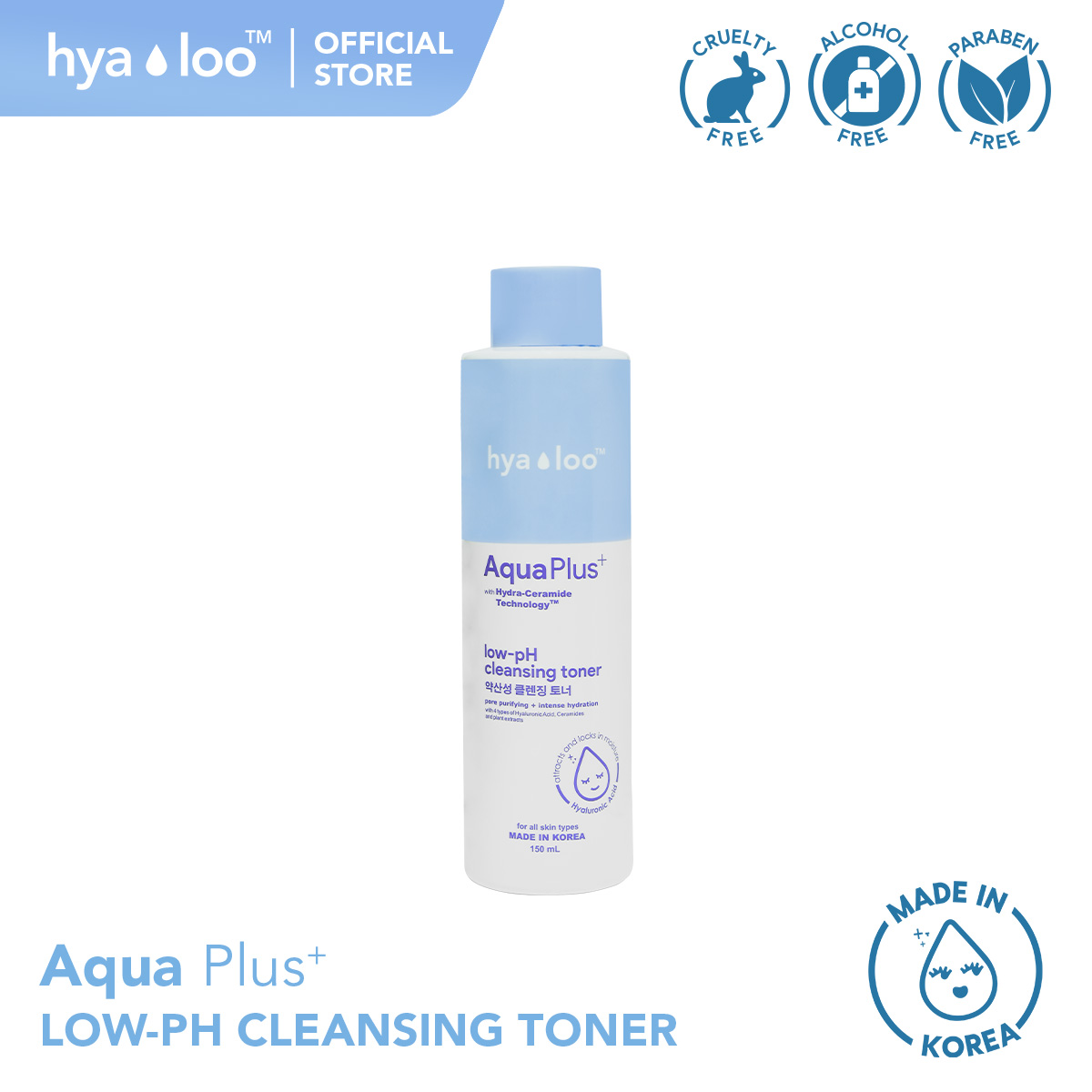 HYALOO AQUA PLUS LOW-PH CLEANSING TONER 150ML