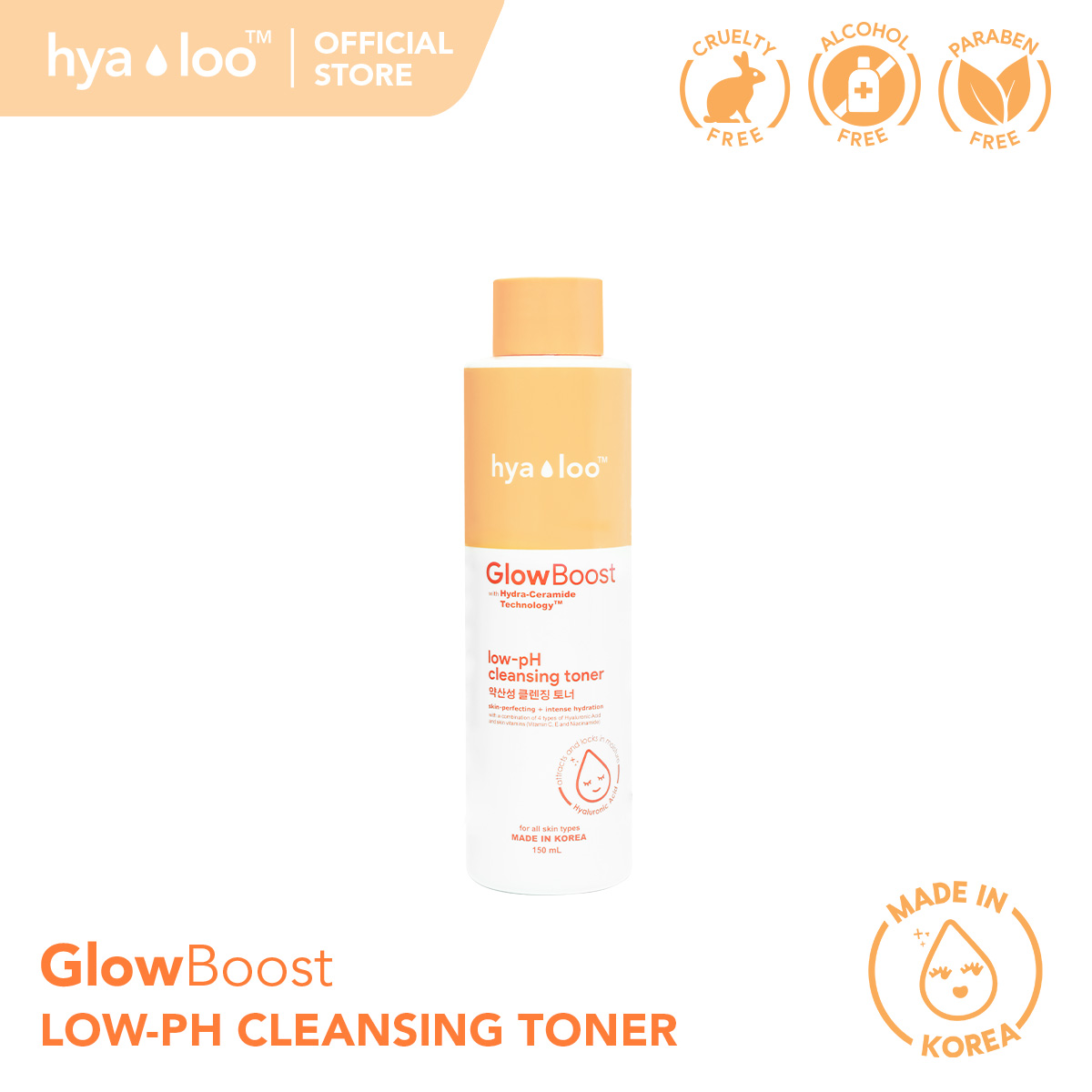 HYALOO GLOW BOOST LOW-PH CLEANSING TONER 150ML